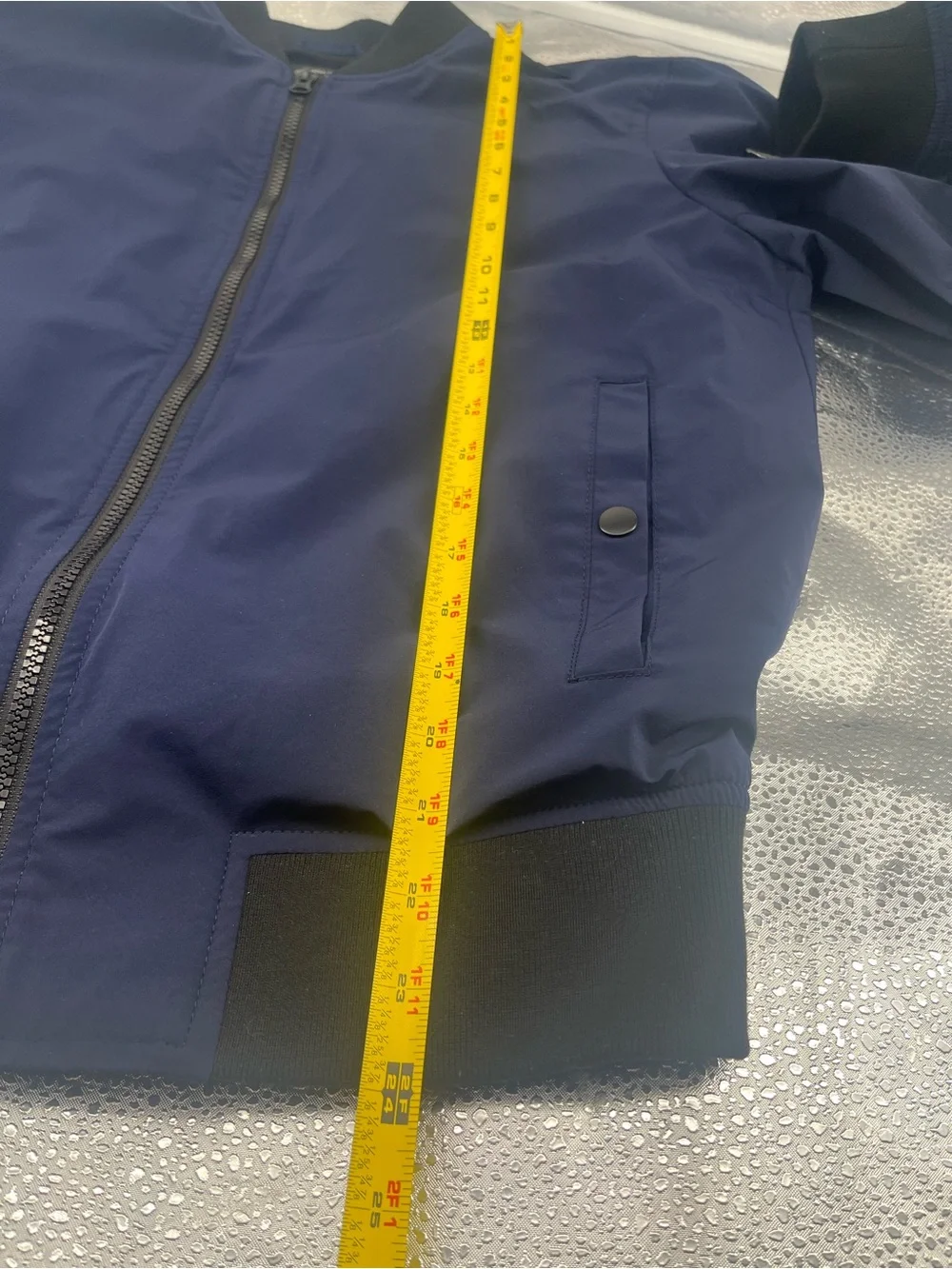 Banana Republic Men's Tech Motion Bomber Jacket Navy Blue 90’s Style Utility S